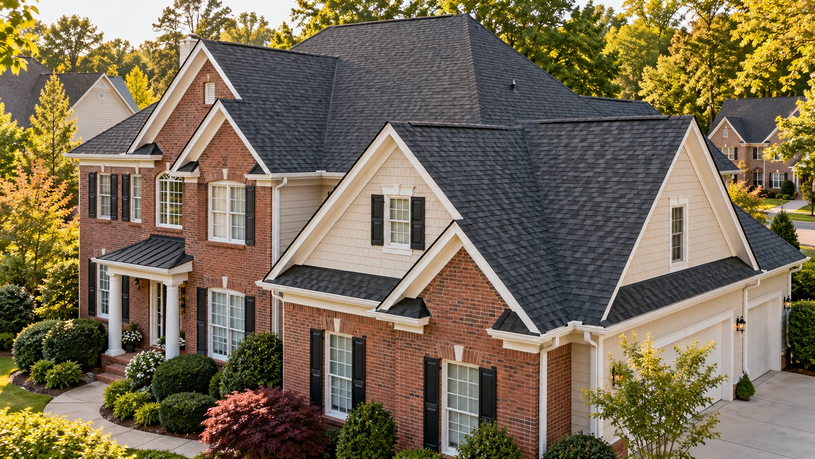 Leafy Georgia property with a completed pitched roof