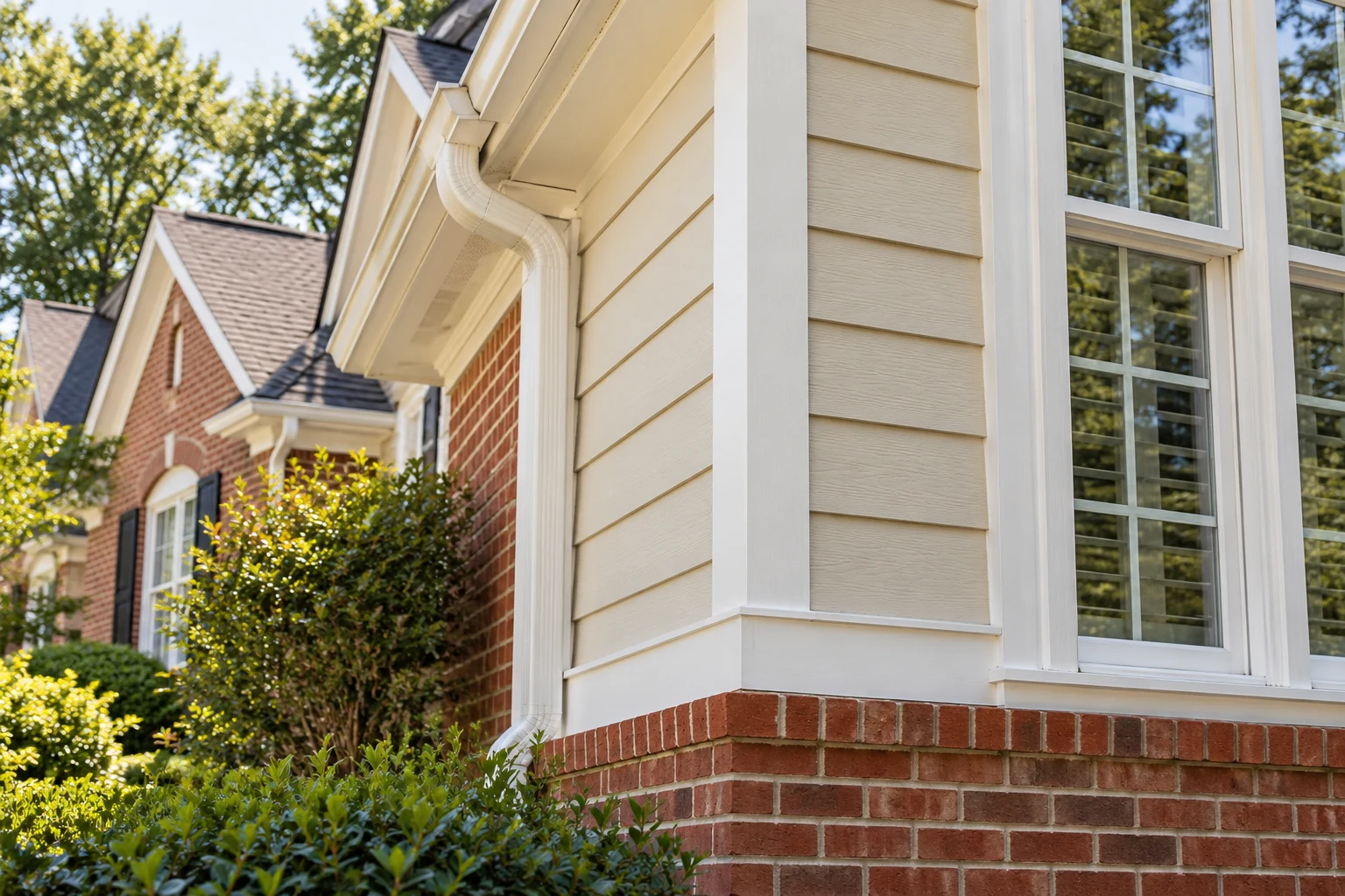 Clean horizontal siding on a Georgia house